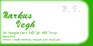 markus vegh business card